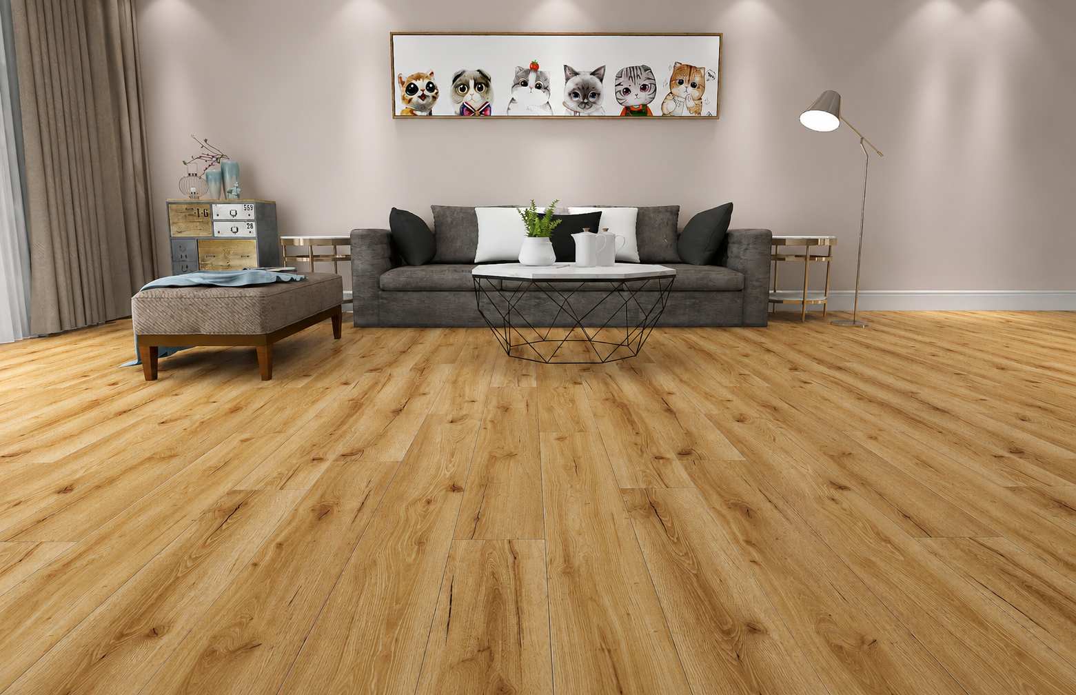SPC flooring antique oak aqualux